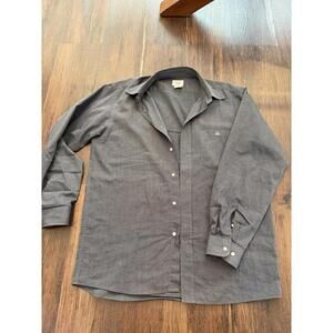 Vintage Lacoste Men’s Button Up Shirt Gray Made In France Size 4 Classic Fit